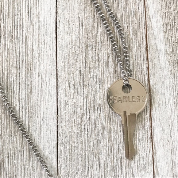 Silver Fearless Giving Keys Necklace - Picture 1 of 5